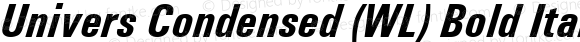Univers Condensed (WL) Bold Italic