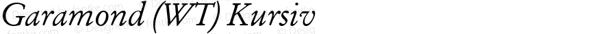 Garamond (WT) Kursiv