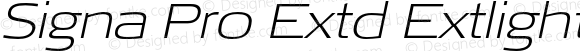 Signa Pro Extd Extlight Italic