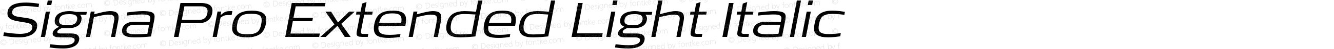 Signa Pro Extended Light Italic