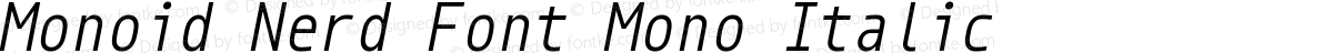 Monoid Nerd Font Mono Italic