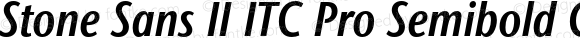 Stone Sans II ITC Pro Semibold Condensed Italic