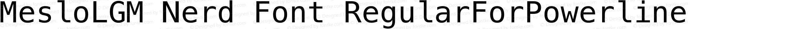 MesloLGM Nerd Font RegularForPowerline