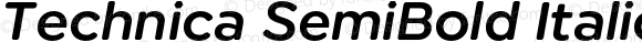 Technica SemiBold Italic