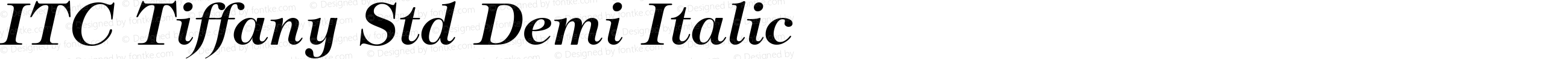 ITC Tiffany Std Demi Italic