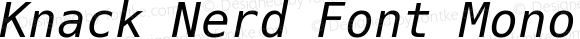 Knack Nerd Font Mono Italic