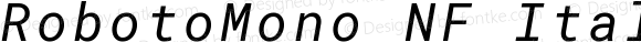 Roboto Mono Italic Nerd Font Complete Mono Windows Compatible