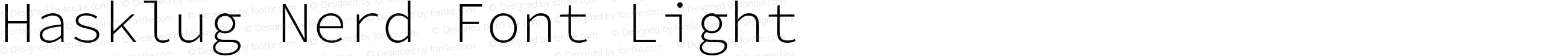 Hasklug Light Nerd Font Complete