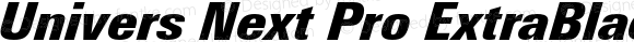 Univers Next Pro ExtraBlack Condensed Italic