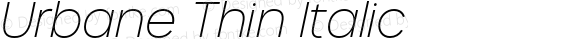 Urbane Thin Italic