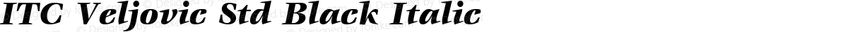 ITC Veljovic Std Black Italic