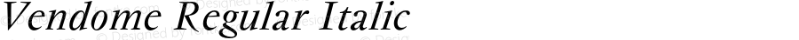 Vendome Regular Italic