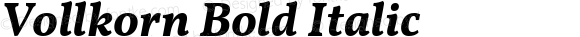 Vollkorn Bold Italic