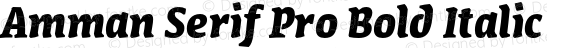 Amman Serif Pro Bold Italic