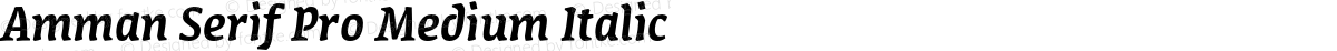Amman Serif Pro Medium Italic