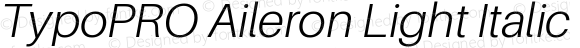 TypoPRO Aileron Light Italic
