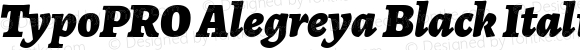 TypoPRO Alegreya Black Italic