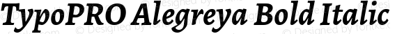 TypoPRO Alegreya Bold Italic