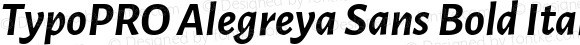 TypoPRO Alegreya Sans Bold Italic