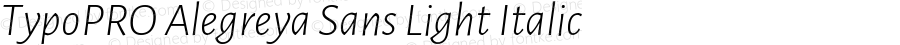 TypoPRO Alegreya Sans Light Italic