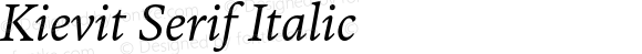 Kievit Serif Italic