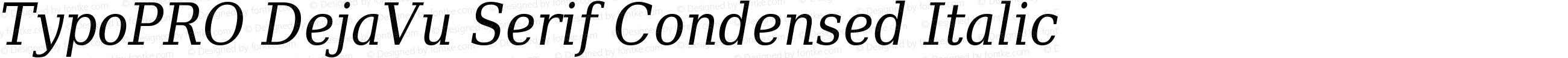 TypoPRO DejaVu Serif Condensed Italic