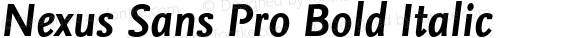 Nexus Sans Pro Bold Italic