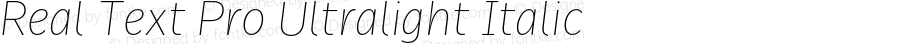 Real Text Pro Ultralight Italic