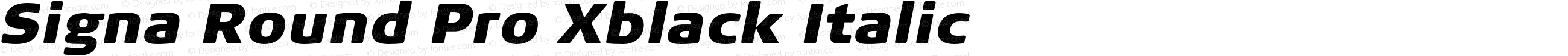 Signa Round Pro Xblack Italic