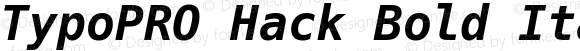TypoPRO Hack Bold Italic
