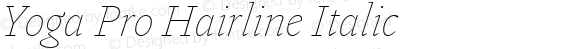 Yoga Pro Hairline Italic