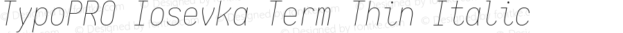 TypoPRO Iosevka Term Thin Italic