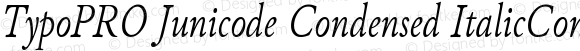 TypoPRO Junicode Condensed ItalicCondensed