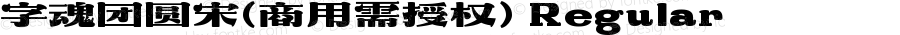 字魂团圆宋(商用需授权) Regular 