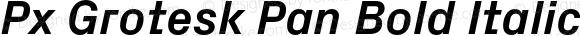 Px Grotesk Pan Bold Italic
