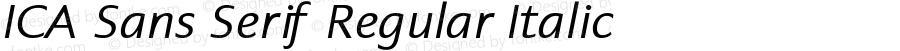 ICA Sans Serif Regular Italic