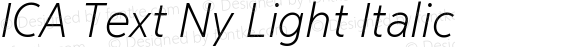 ICA Text Ny Light Italic
