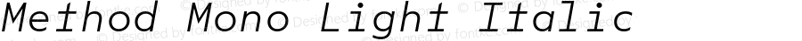 Method Mono Light Italic