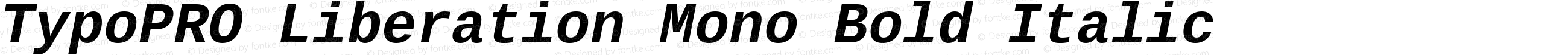 TypoPRO Liberation Mono Bold Italic