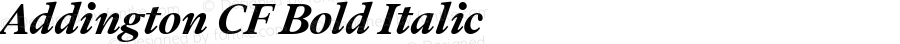 Addington CF Bold Italic