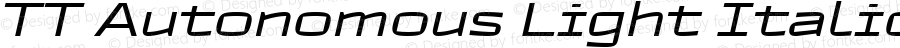 TT Autonomous Light Italic