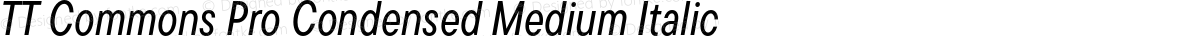 TT Commons Pro Condensed Medium Italic