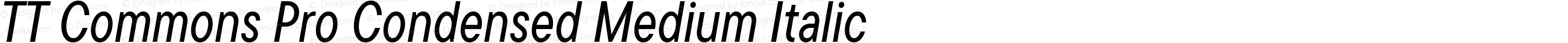 TT Commons Pro Condensed Medium Italic