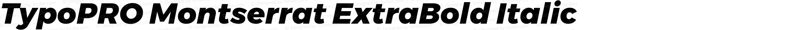 TypoPRO Montserrat ExtraBold Italic