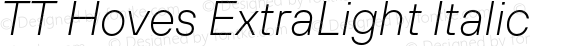 TT Hoves ExtraLight Italic