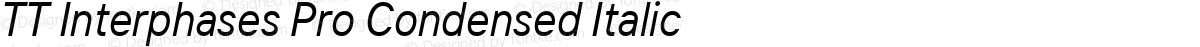 TT Interphases Pro Condensed Italic