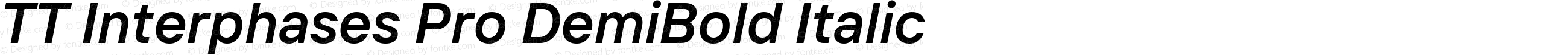 TT Interphases Pro DemiBold Italic