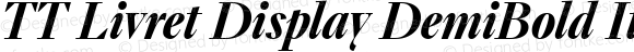 TT Livret Display DemiBold Italic