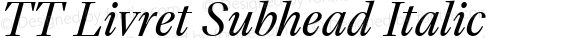 TT Livret Subhead Italic