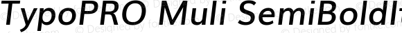 TypoPRO Muli Semi-Bold Italic